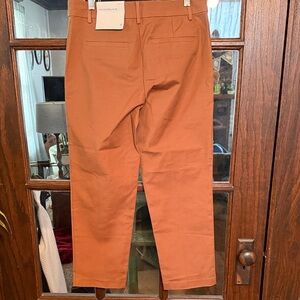 LOFT Women's The Rivera Slim Terracotta Ankle Pants Size 4 with Pockets